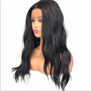 Black wavy lace wig
